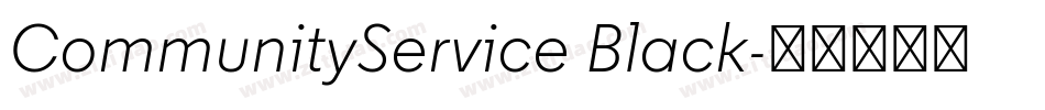 CommunityService Black字体转换